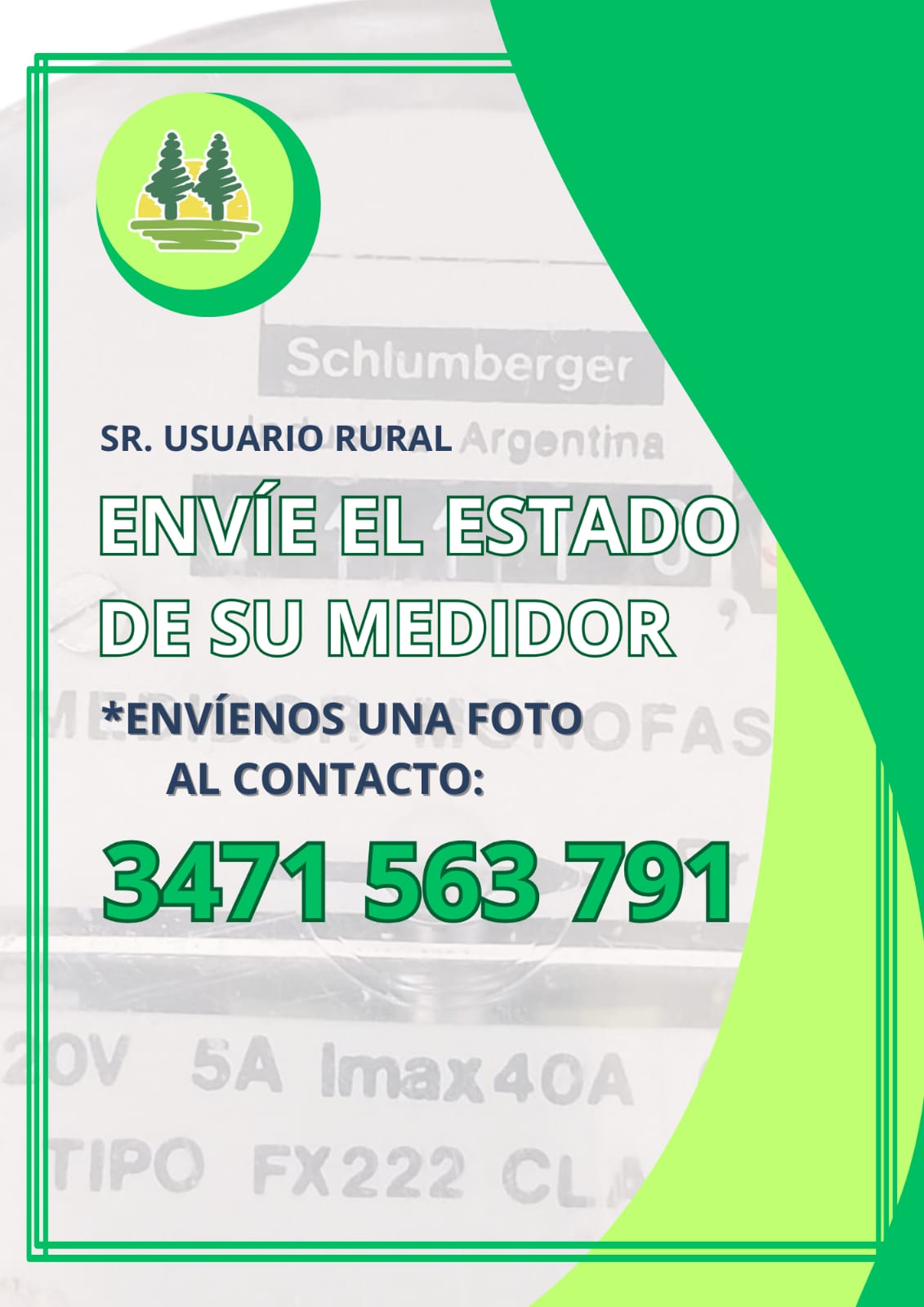 Envianos el estado de tu medidor rural